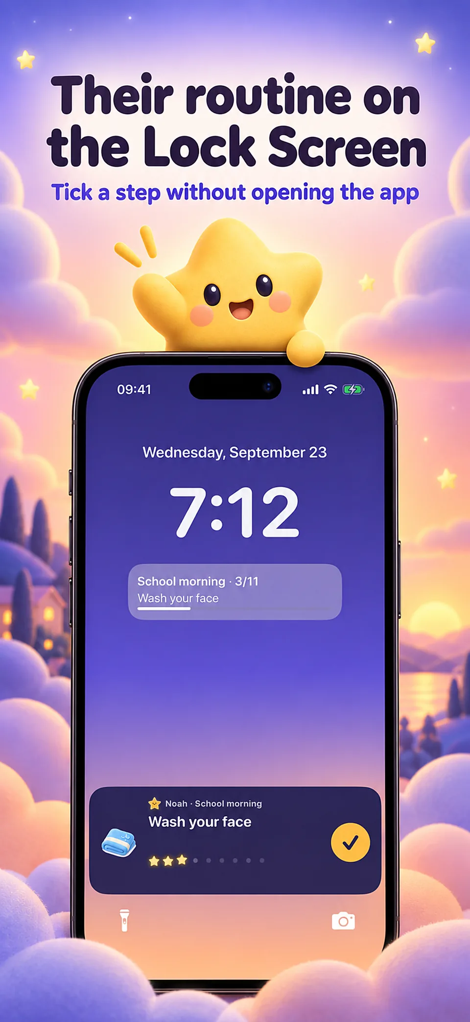 Their routine on the Lock Screen.