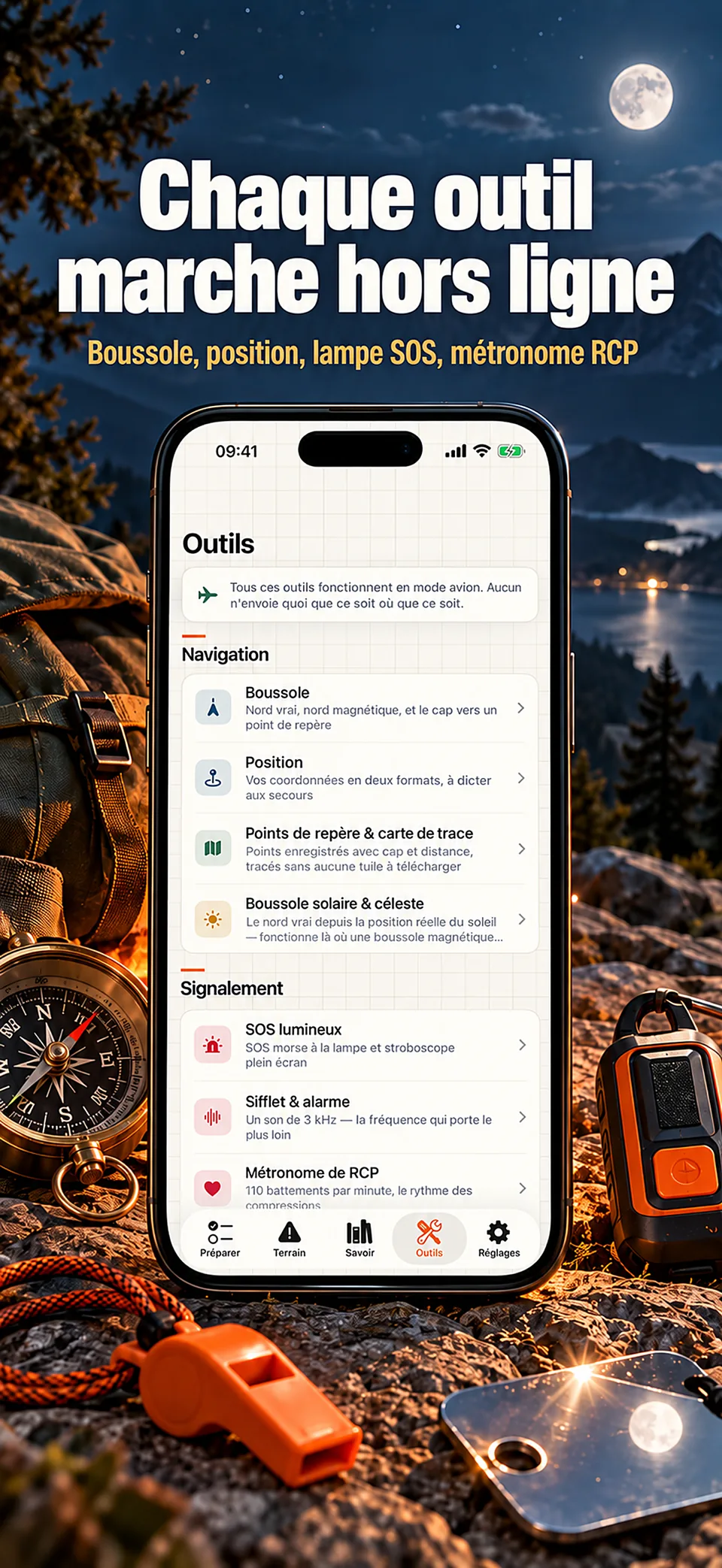 Surv · Outils de navigation et de signalement