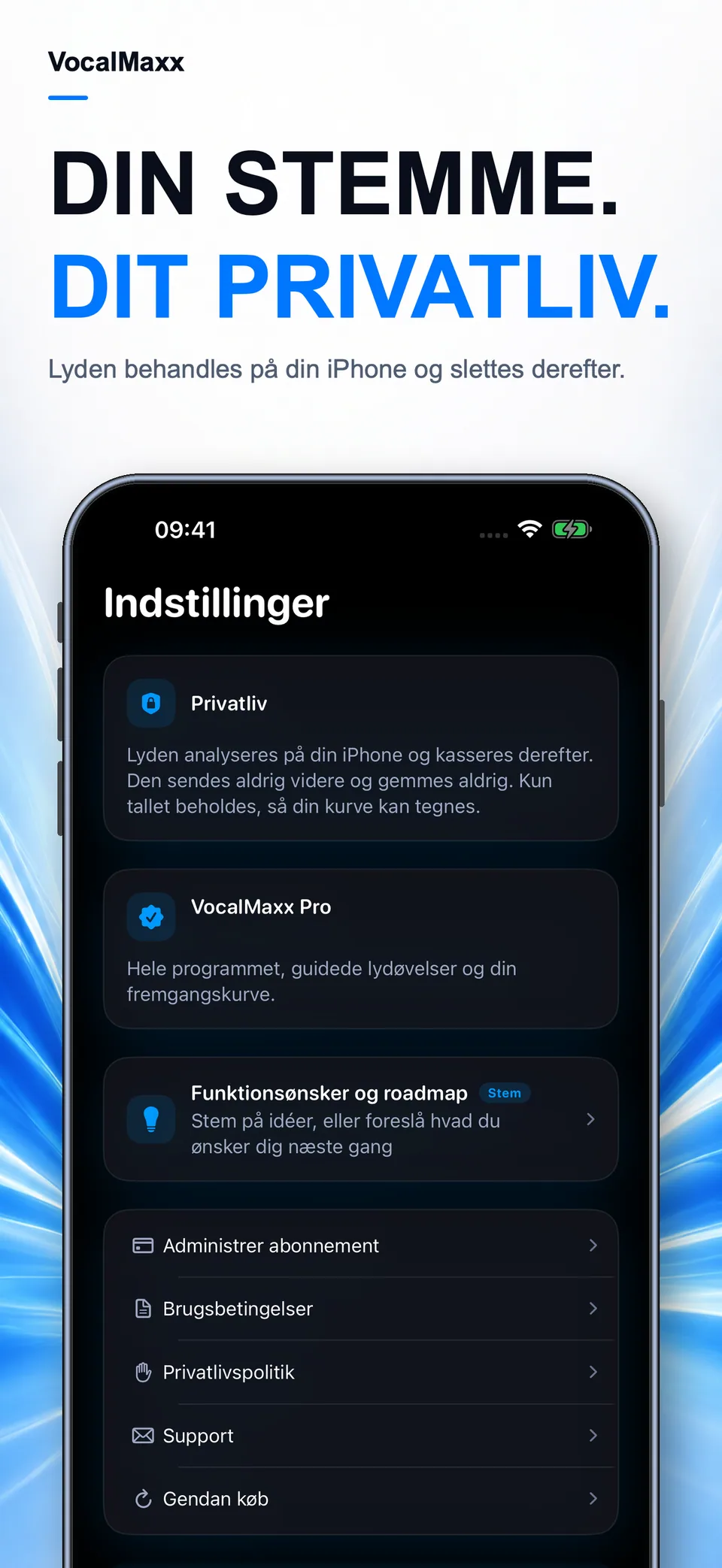 DIN STEMME. DIT PRIVATLIV.
